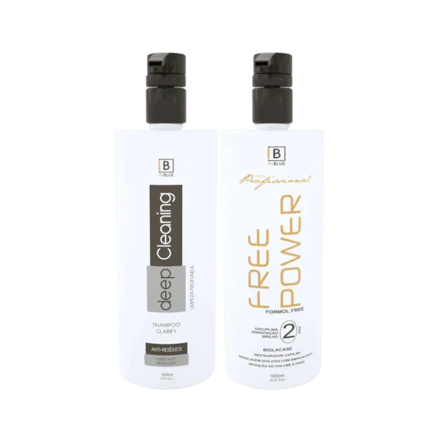 Inblue Professional -Kit Shampoo Deep Clean Inblue E Restaurador Free Power 2x1L / 2x33.8 FL.OZ - BuyBrazil