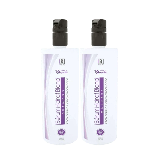 Inblue Professional - Serum Hidrat Blond Inblue Shampoo Matizadora Mask 2X1000ML/33.8 FL.OZ. - BuyBrazil