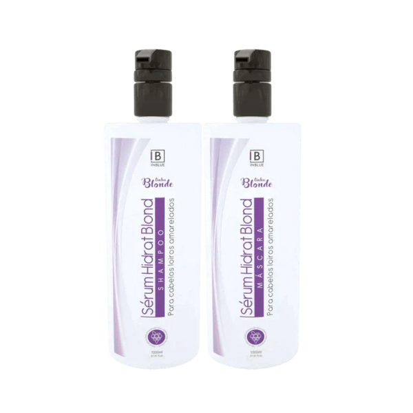 Inblue Professional - Serum Hidrat Blond Inblue Shampoo Matizadora Mask 2X1000ML/33.8 FL.OZ. - BuyBrazil