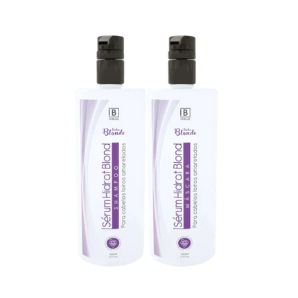 Inblue Professional - Serum Hidrat Blond Inblue Shampoo Matizadora Mask 2X1000ML/33.8 FL.OZ. - BuyBrazil