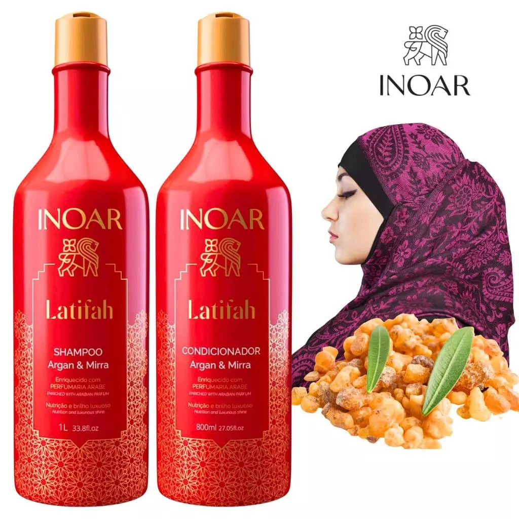 Inoar - Kit Latifah Árabe Argan e Mirra Shampoo 1L + Condicionador 800ML