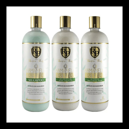 Robson Peluquero Kit Hamamelis Tea Tree Shampoo, Mask and Shampoo For Hair Strength 3x1000ml/33.8 fl.oz.