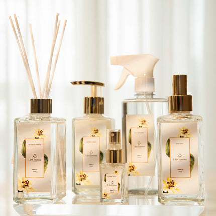 Lilys Essence Premium Vanilla Kit | Diffuser | Home Spray | Soap | Scented Water | Mini Home Spray