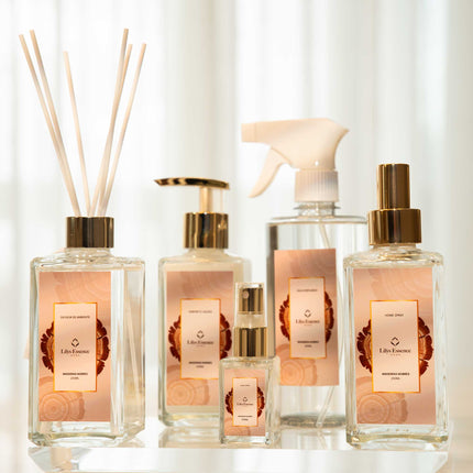 Lilys Essence Premium Kit Noble Woods | Diffuser | Home Spray | Soap | Scented Water | Mini Home Spray