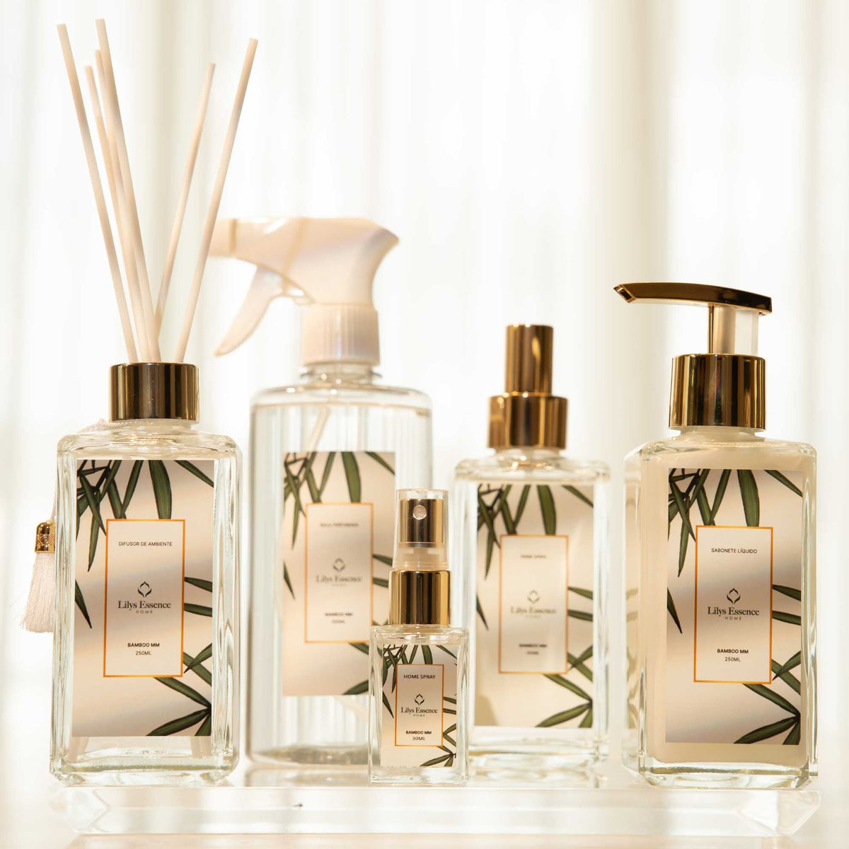 Lilys Essence Premium Bamboo Kit | Diffuser | Home Spray | Soap | Scented Water | Mini Home Spray - BuyBrazil