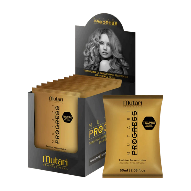 Mutari - Box W / 16 Unit. Mutari Progress Sachet (60ml) Prof - Progressive Without Formaldehyde - BuyBrazil