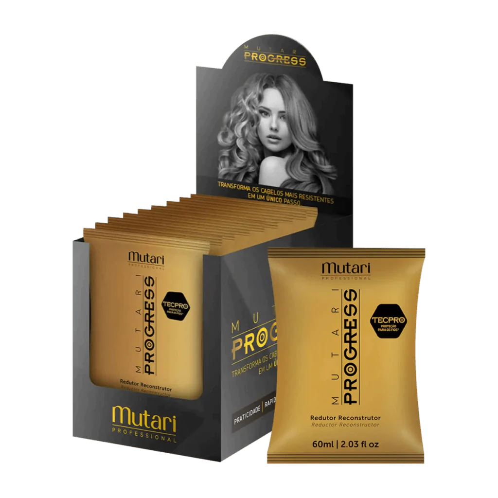 Mutari - Box W / 16 Unit. Mutari Progress Sachet (60ml) Prof - Progressive Without Formaldehyde - BuyBrazil