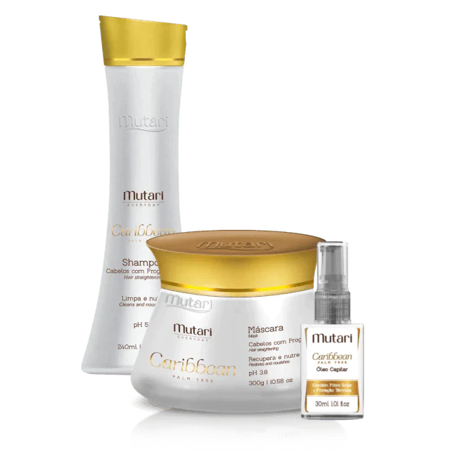 Mutari - Complete Home Care Kit Mutari Caribbean Hair With Progressive - BuyBrazil