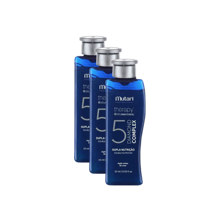 Mutari - Kit Hair Ampoule Mutari Therapy M. Pantenol 5 Diamond Complex 3x15ml - BuyBrazil