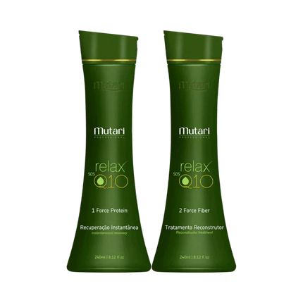 Mutari - Kit Mutari Relax Sos Q10 2x240ml Force Hair And Protein - BuyBrazil