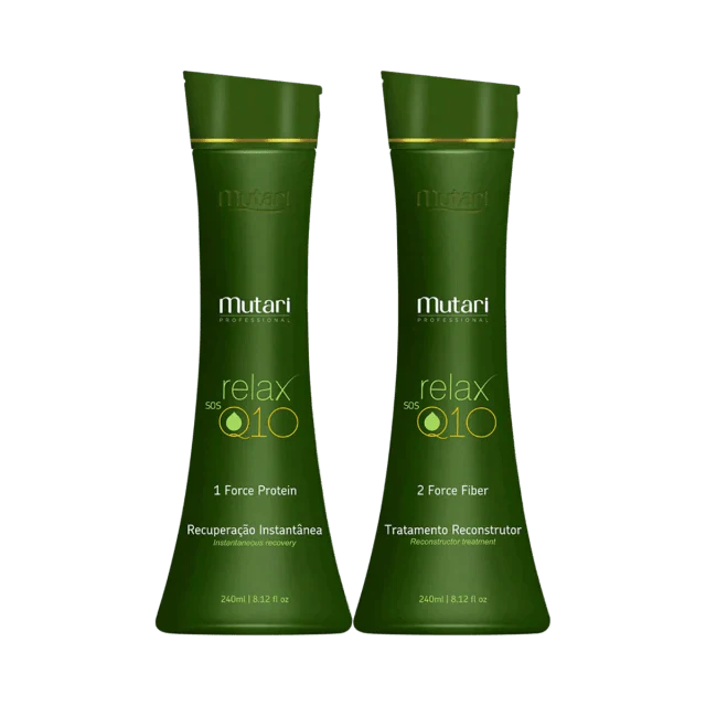 Mutari - Kit Mutari Relax Sos Q10 2x240ml Force Hair And Protein - BuyBrazil