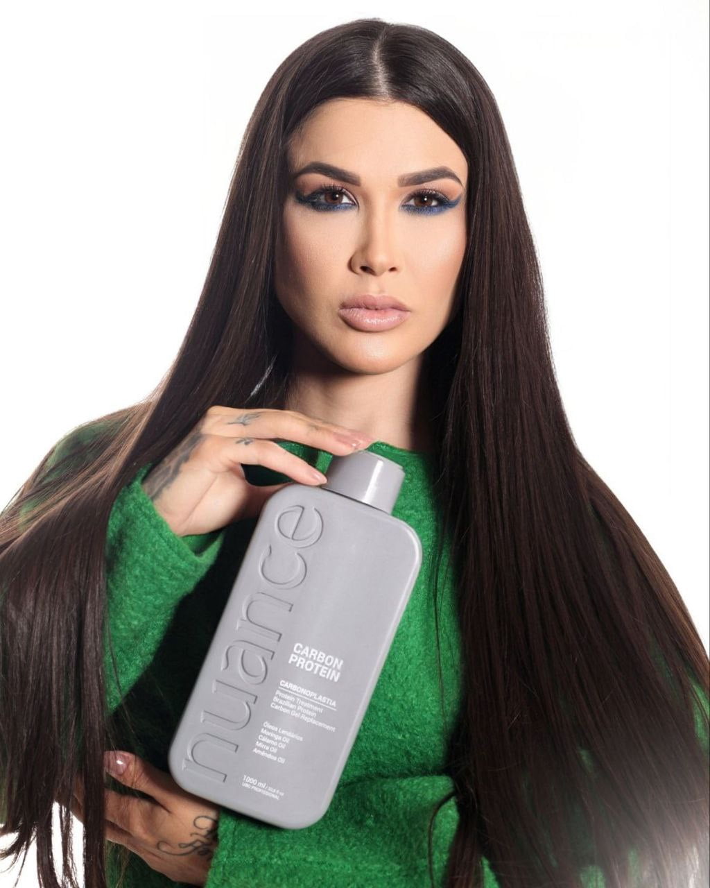 Nuance Professional Carbon Protein Brazilian Hair Treatment bottle, 100ml, for nourishing and strengthening hair care.
