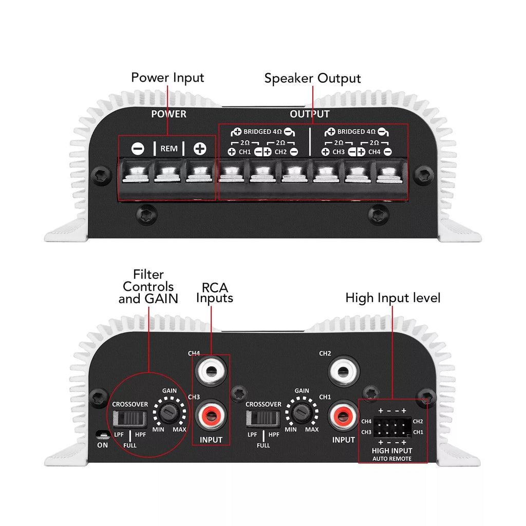 Taramps TS400X4 400 Watts Rms Car Audio Amplifier 4 Channels
