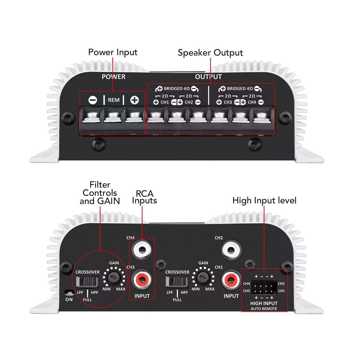 Taramps TS400X4 400 Watts Rms Car Audio Amplifier 4 Channels
