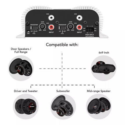Taramps TS400X4 400 Watts Rms Car Audio Amplifier 4 Channels