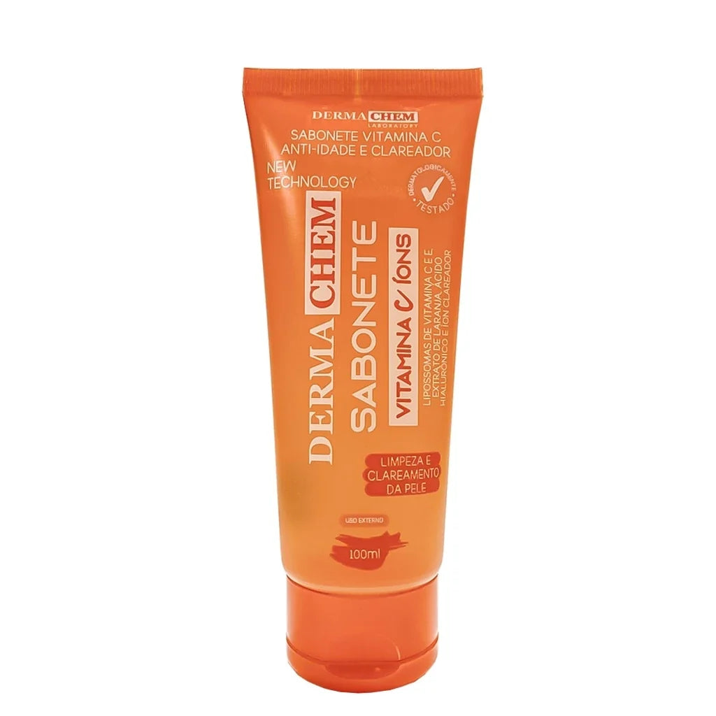 🍊 Kit Skincare Vitamina C Dermacrem – Clareador, Anti-idade & Anti-manchas ✨