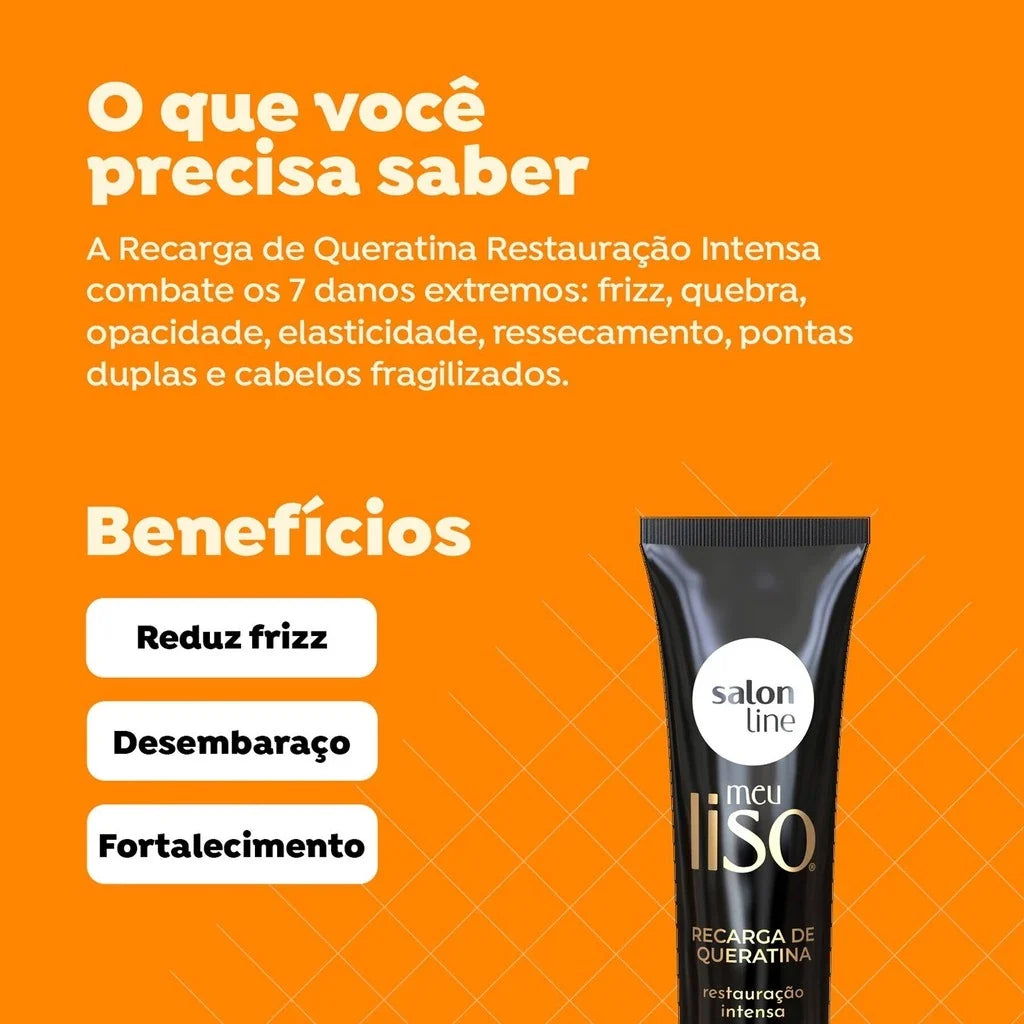 Recarga de Queratina Meu Liso Restauração Intensa 80g