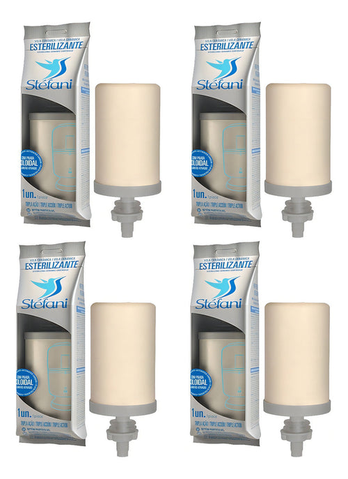 4 Triple Action Stéfani Candles Charcoal Clay Filter São João - BuyBrazil