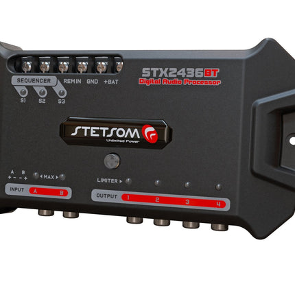 Stetsom STX2436 Bluetooth DSP Crossover & Equalizer 4 Output Channel Full Digital Signal Processor - BuyBrazil