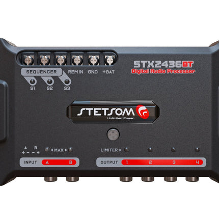Stetsom STX2436 Bluetooth DSP Crossover & Equalizer 4 Output Channel Full Digital Signal Processor - BuyBrazil