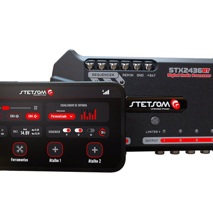 Stetsom STX2436 Bluetooth DSP Crossover & Equalizer 4 Output Channel Full Digital Signal Processor - BuyBrazil
